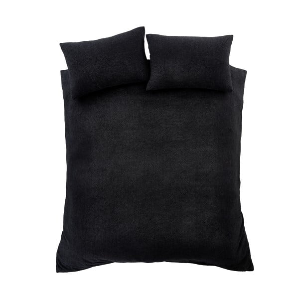 Melna divguļamā/īpaši gara buklē gultas veļa 230x220 cm Cosy Boucle – Catherine Lansfield-image-2