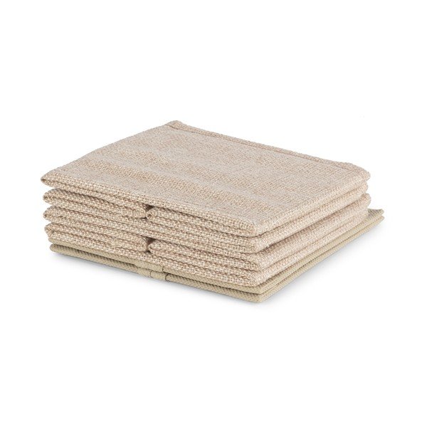 Bēšas tekstila uzglabāšanas kastes (2 gab.) 14x12x12 cm Sandy – Compactor-image-4