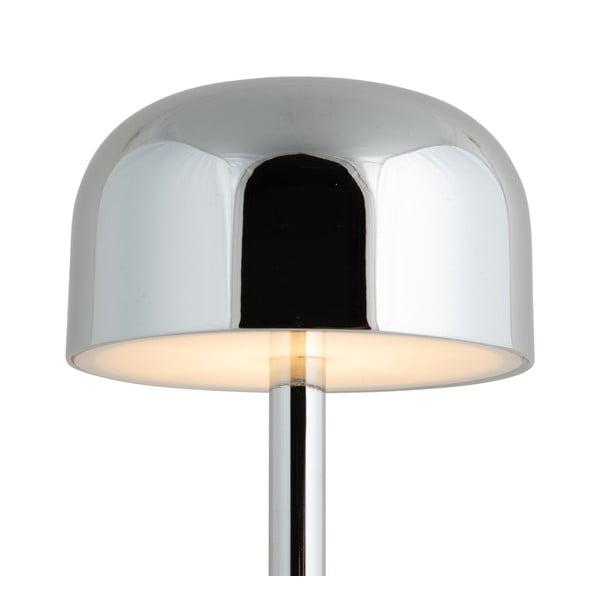 Sudraba krāsas LED galda lampa ar metāla abažūru (augstums 24,5 cm) James – Leitmotiv-image-2