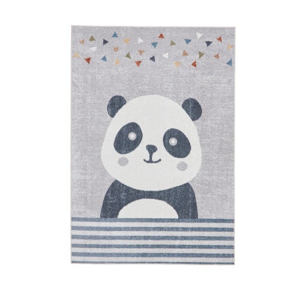 Gaiši pelēks bērnu paklājs 80x150 cm Vida Kids Panda – Think Rugs