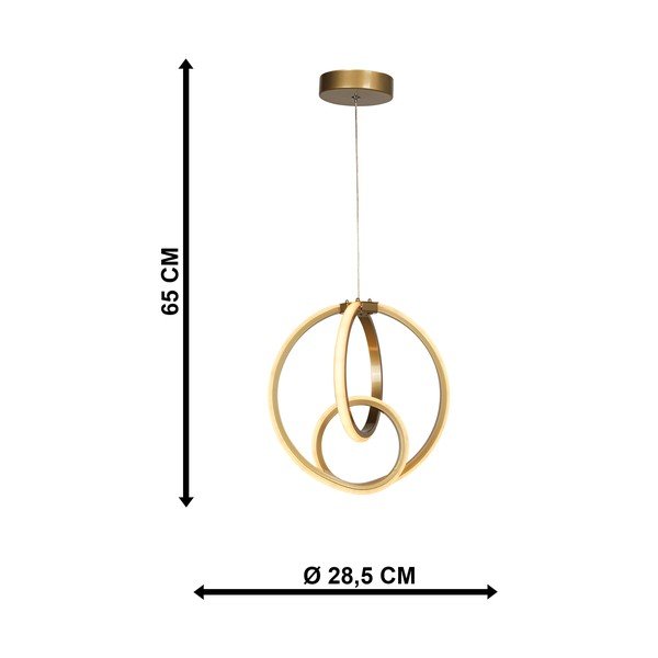 Bronzas krāsas metāla LED piekaramā lampa ø 28,5 cm Neo – Squid Lighting-image-4