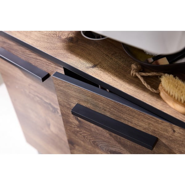 Brūns skapītis zem izlietnes ar ozolkoka imitāciju 60x53 cm Set 374 - Pelipal-image-1