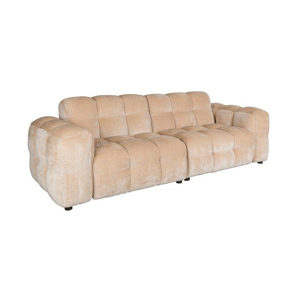 Bēšs samta modulārais dīvāns 264 cm Hackman – Dutchbone-image-2