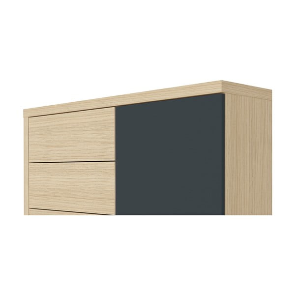 Melns ozolkoka imitācijas skapis 113x113 cm Hugo – TemaHome-image-1