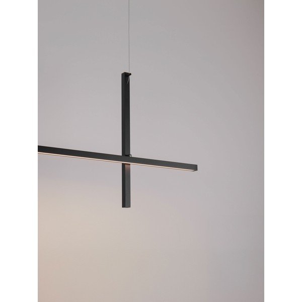 Matēti melna alumīnija LED piekaramā lampa ar akrila stikla abažūru Looma – Nova Luce-image-3