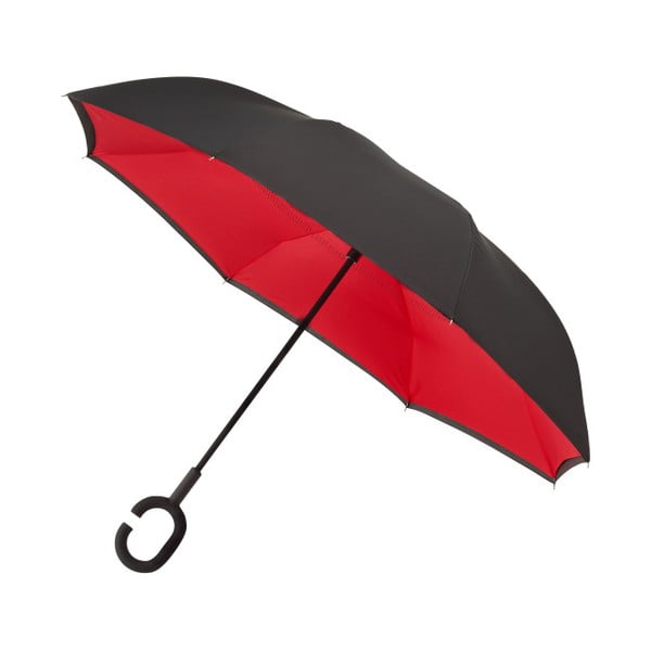 Melns un sarkans lietussargs Rever, ⌀ 107 cm