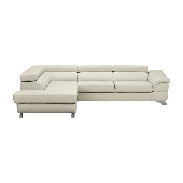 Smilškrāsas ādas izskats Windsor & Co Dīvāni Gamma stūra dīvāns ar uzglabāšanas vietu, kreisais stūris