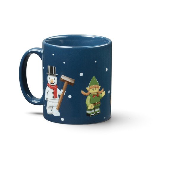 Tumši zila keramikas bērnu krūze 300 ml Christmas Minifigures – LEGO®-image-2