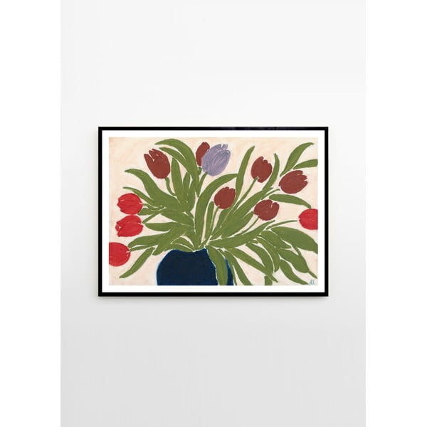 Plakāts 70x50 cm Tulips in a Blue Vase – Anine Cecilie Iversen – The Poster Club-image-4