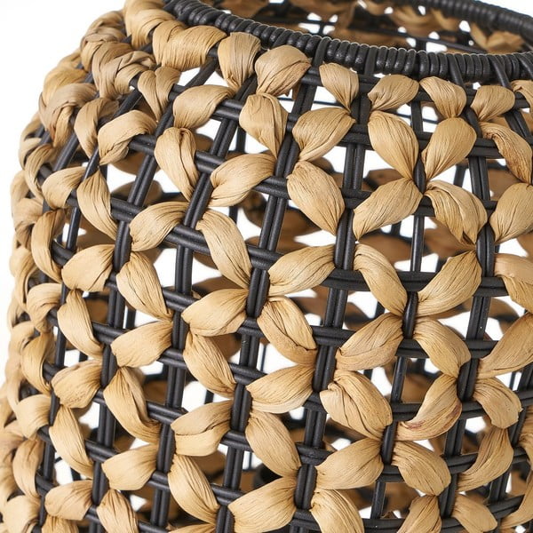 Melna/dabīga toņa galda lampa (augstums 30 cm) – Casa Selección-image-3