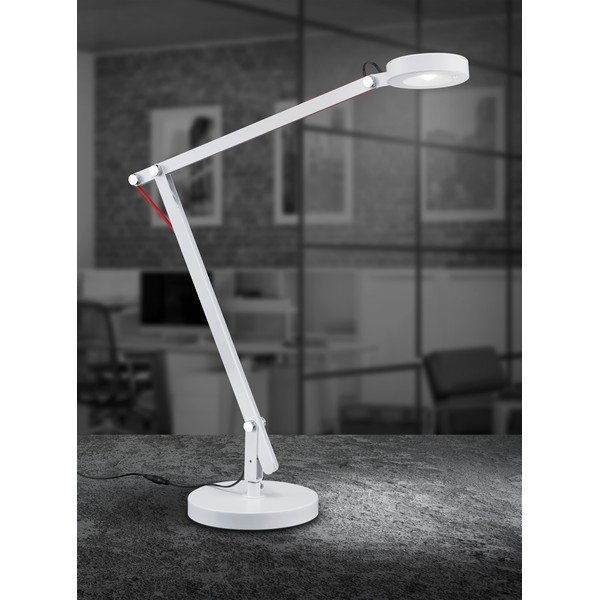 Balta LED galda lampa ar saliekamu konstrukciju (augstums 90 cm) Amsterdam – Trio-image-3