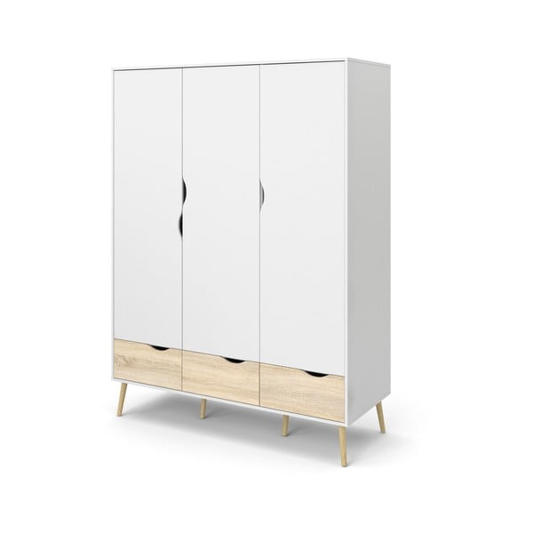 Balts drēbju skapis Tvilum Oslo, 147 x 200 cm-image-3