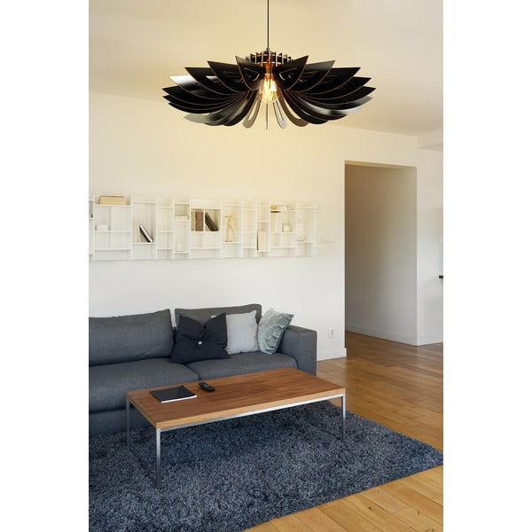Melna piekaramā lampa ø 68 cm – Opviq lights-image-3