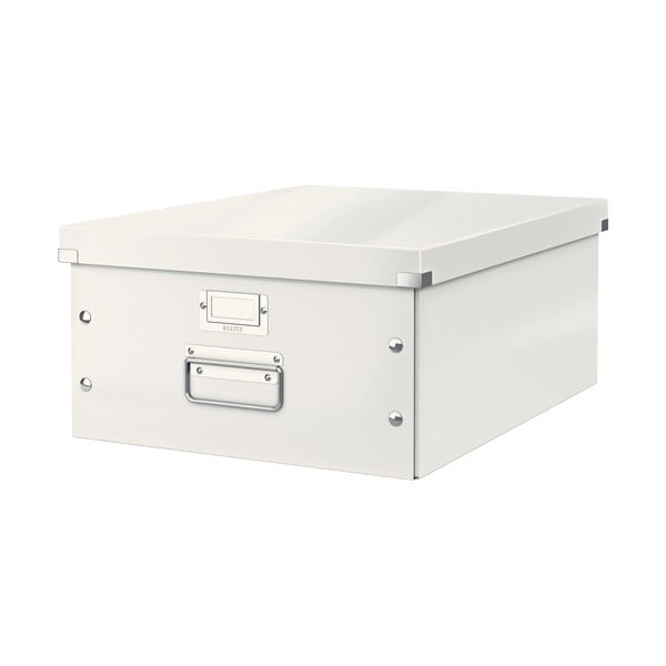 Balta kartona uzglabāšanas kaste ar vāku 37x48x20 cm Click&Store – Leitz