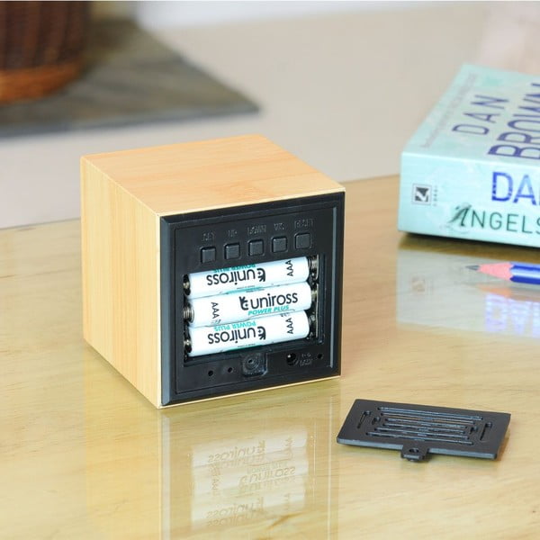 Zils LED modinātāja modinātājs Cube Click Clock, dižskābardis-image-2