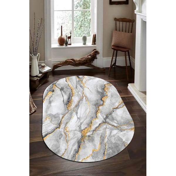 Paklājs pelēkā/zelta krāsā 80x120 cm – Rizzoli-image-1