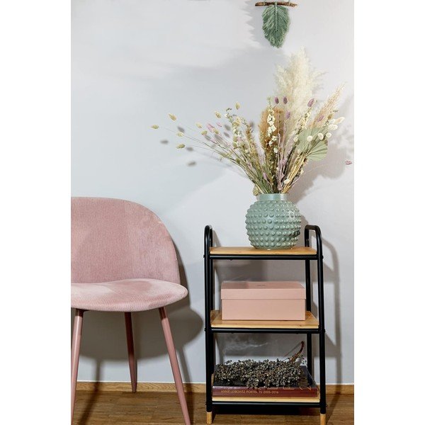 Melns/dabīga toņa metāla vannas istabas plaukts 42x69 cm Loft – Wenko-image-1