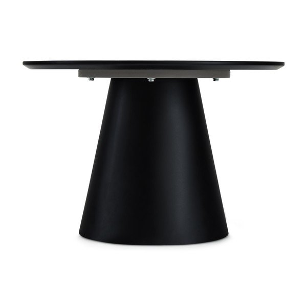 Melns/gaiši pelēks žurnālgaldiņš ar marmora imitācijas galda virsmu ø 60 cm Tango – Furnhouse-image-2