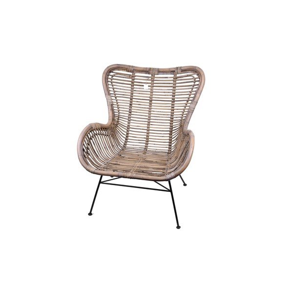 Dabīga toņa rotangpalmas dārza atpūtas krēsls Rattan – Ego Dekor-image-2