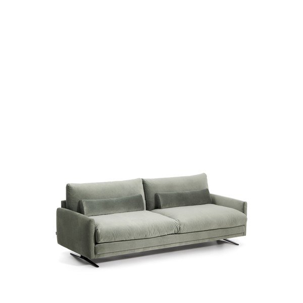 Zaļš samta dīvāns 240 cm Veliro – Kave Home-image-2