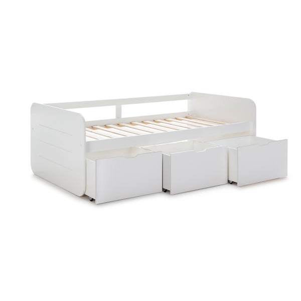 Balta bērnu gulta ar veļas kasti 90x190 cm Abbott – Marckeric-image-2