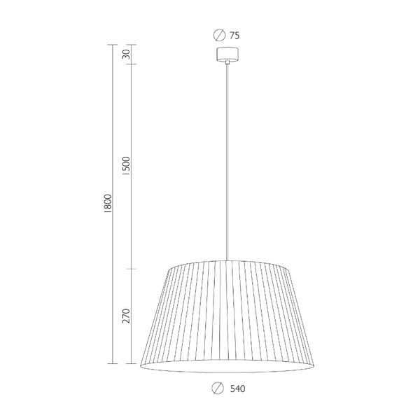 Smilškrāsas piekaramais lukturis Sotto Luce Kami, ⌀ 54 cm-image-1