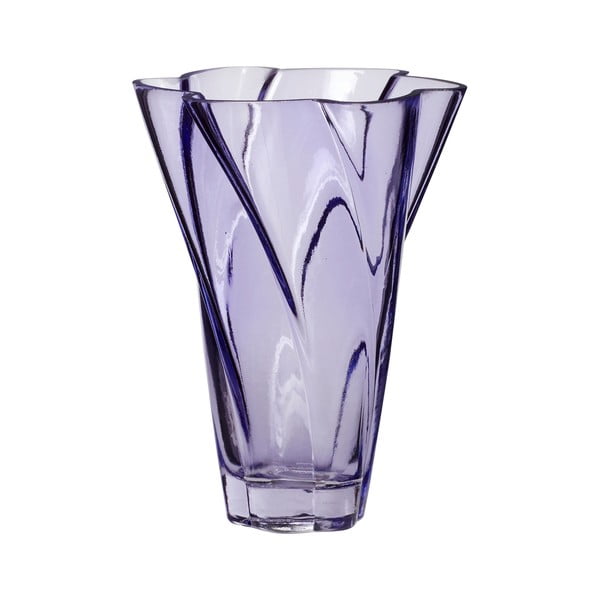 Violeta stikla rokām darināta vāze (augstums 18 cm) Bloom – Hübsch