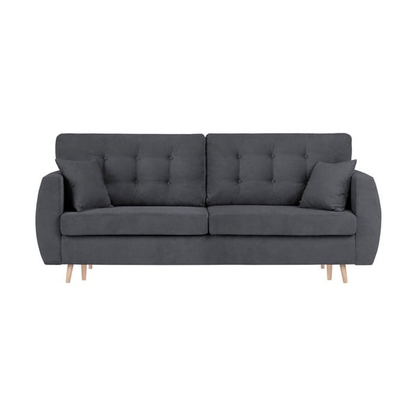 Tumši pelēks trīsvietīgs dīvāns ar glabāšanas vietu Cosmopolitan Design Amsterdam