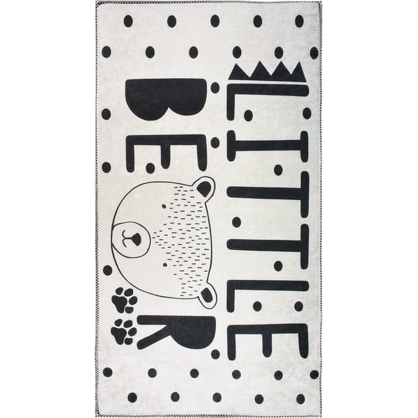 Melnbalts mazgājams bērnu paklājs 160x230 cm Little Bear – Vitaus