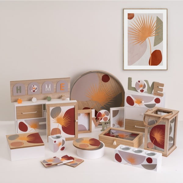 Dekoratīvas uzglabāšanas kastes ar vāku (2 gab.) ø 17x6,5 cm – Casa Selección-image-1