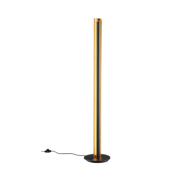 Melna LED stāvlampa ar regulējamu spilgtumu (augstums 142,5 cm) Texel – Trio