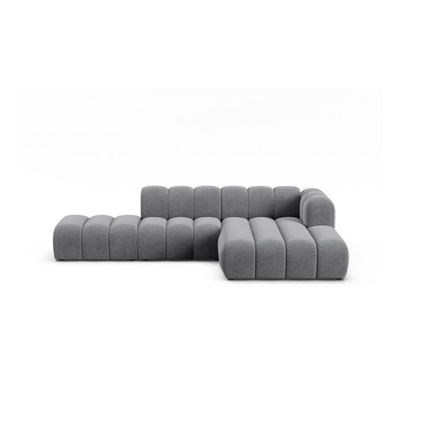 Gaiši pelēks stūra dīvāns (ar labo stūri) Lupine – Micadoni Home