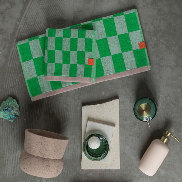 Zaļi organiskās kokvilnas dvieļi (2 gab.) 40x55 cm Retro – Mette Ditmer Denmark-image-4