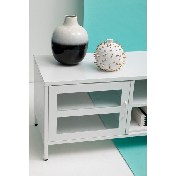 Balts tērauda TV galdiņš 150x50x45 cm Acier – Premier Housewares-image-2