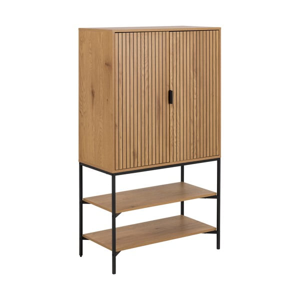 Dabīga toņa skapītis ar ozolkoka imitāciju 80x140 cm Jaipur – Actona-image-3