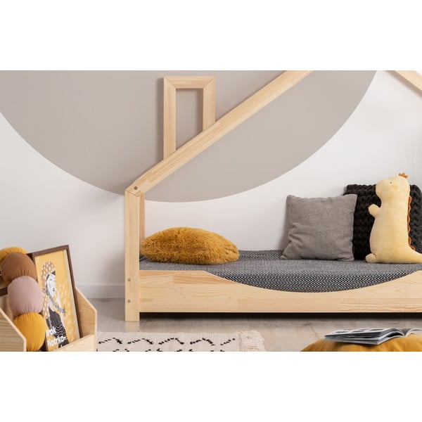 Bērnu gulta mājiņas formā no priedes koka Adeko Luna Elma, 80 x 160 cm-image-1
