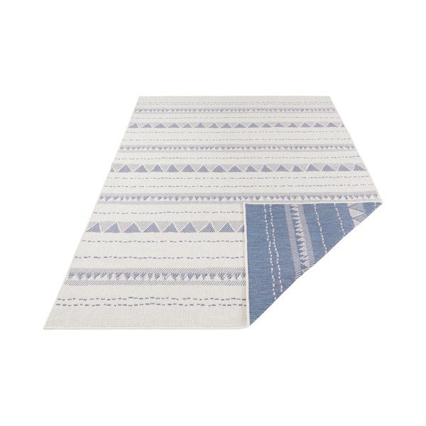 Zils un krēmkrāsas āra paklājs NORTHRUGS Bahamas, 160 x 230 cm-image-2