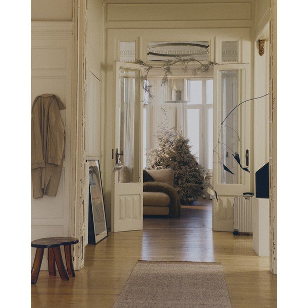 Bēšs divpusējs/ar rokām darināts vilnas celiņa paklājs 80x200 cm Nifelia – Kave Home-image-2