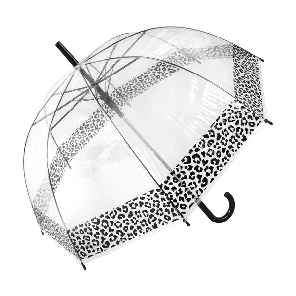 Caurspīdīgs lietussargs Ambiance Leopard, ⌀ 85 cm
