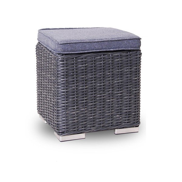 Pelēks mākslīgās rotangpalmas dārza atpūtas komplekts 9 personām Montreal – Rojaplast-image-2