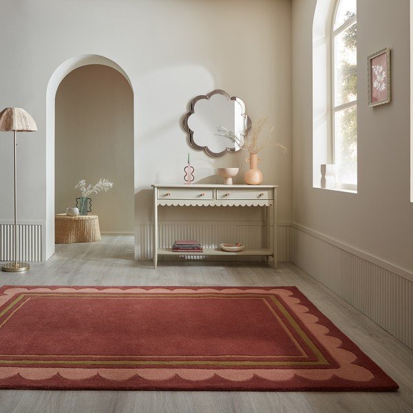 Bordo ar rokām darināts vilnas paklājs 160x230 cm Lois – Flair Rugs-image-1