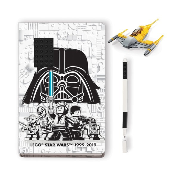 LEGO® Star Wars Naboo Starfighter piezīmju blociņš, pildspalva un konstruktora komplekts