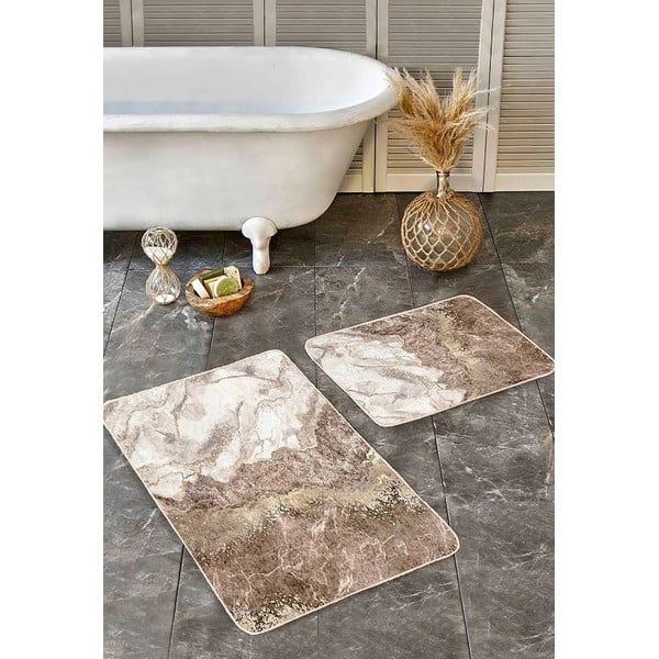 Brūni vannas istabas paklājiņi (2 gab.) 60x100 cm – Mila Home-image-4