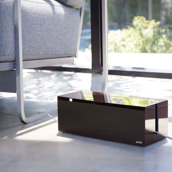 Melni brūna lādētāja kaste YAMAZAKI Web Cable Box-image-4