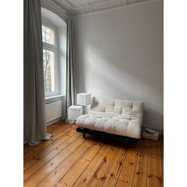 Pelēks salokāms dīvāns 140 cm Roots Black Night – Karup Design-image-1