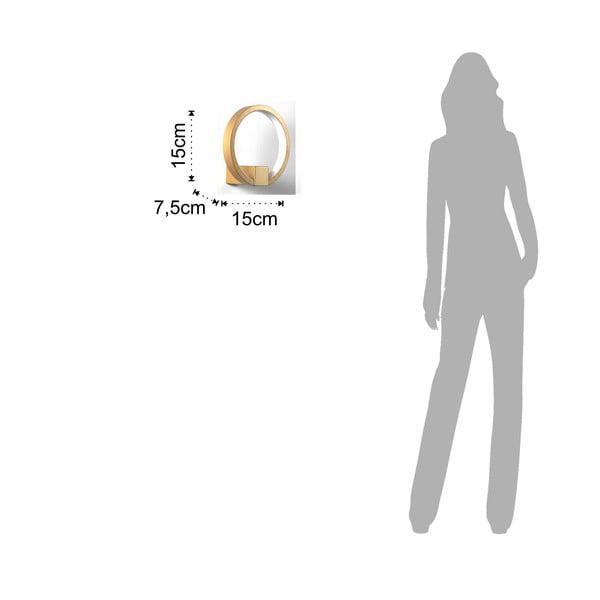 Zelta krāsas sienas lampa Tomasucci Ring, ø 15 cm-image-3