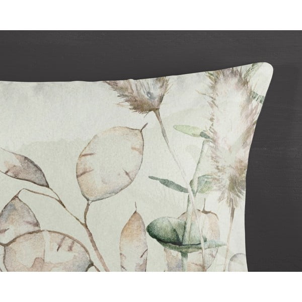 Zaļa/krēmkrāsas vienguļamā flaneļa gultas veļa 140x220 cm Marjan – Good Morning-image-2