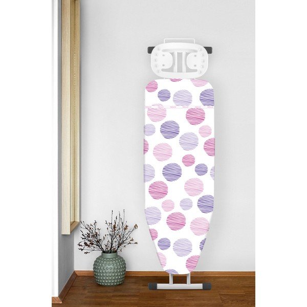 Balti violets gludināmā dēļa pārvalks Wenko Dots S-image-1