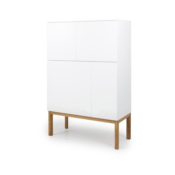 Balta kumode ar ozolkoka kājām Tenzo Patch, 92 x 138 cm-image-2