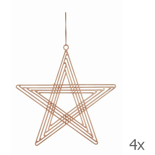 4 piekaramo zvaigžņu komplekts Path Copper